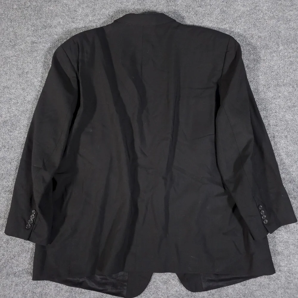 Joseph & Feiss International Comfort Stretch Black Worsted Wool Blazer‎ 52R